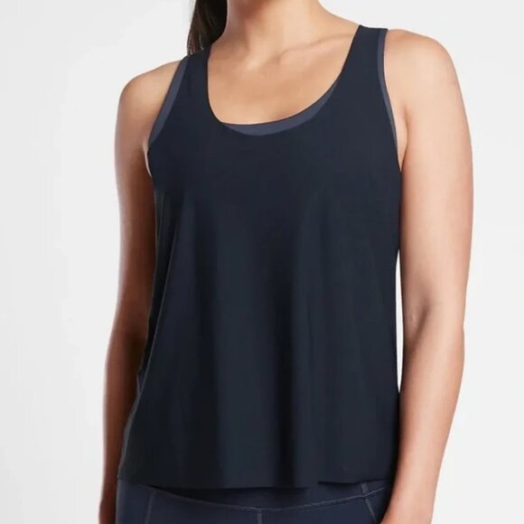 Athleta 2 In 1 Ultimate Support Top, Black XS - Picture 5 of 16